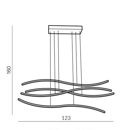 Lustra LED WAVE