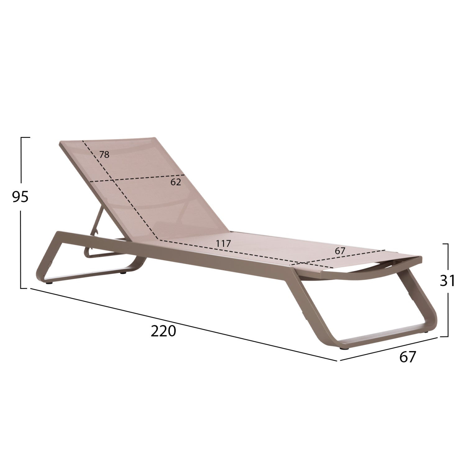 Sezlong ZALBINO G/B