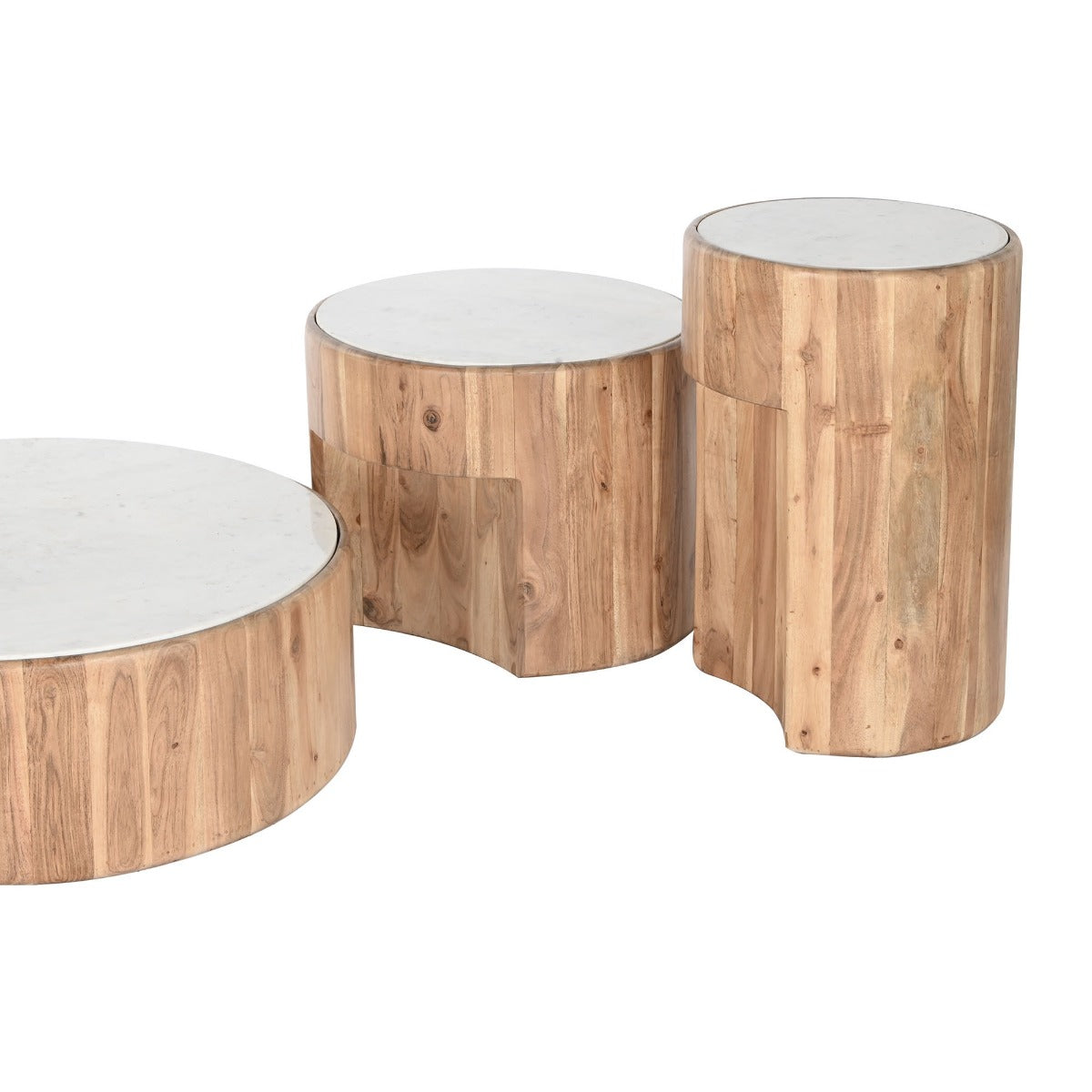 Set 3 masute de cafea YUSEFA Ø43x65/56x47/75x33 CM