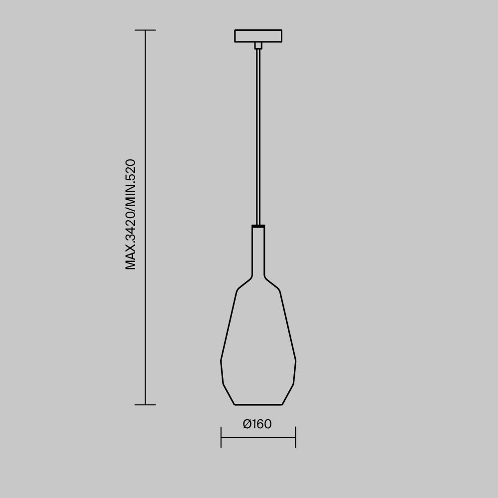 Lampa suspendata ZALINDO Ø16 CM