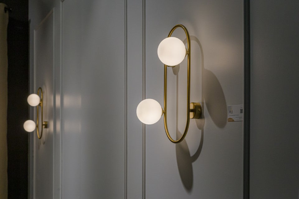 Aplica de perete GALILEI AP2 alama & alb