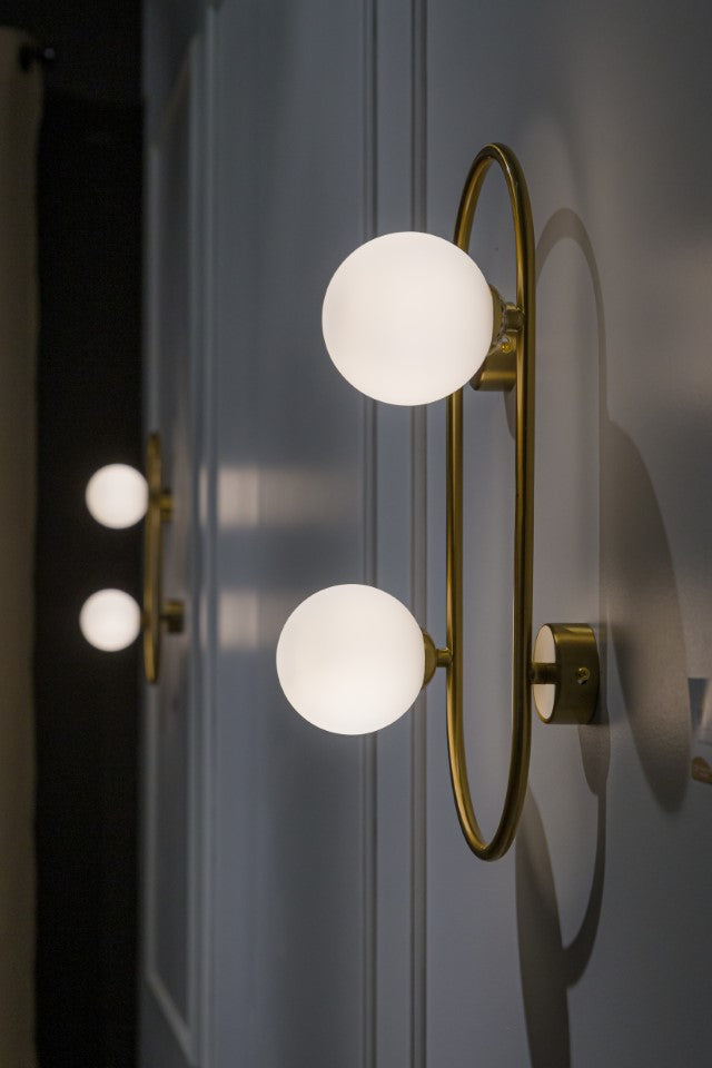 Aplica de perete GALILEI AP2 alama & alb