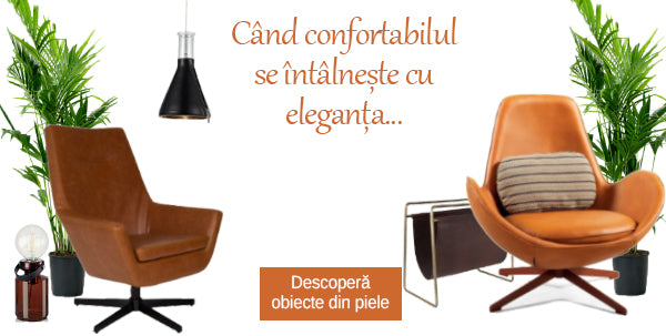 Obiecte de design interior din piele