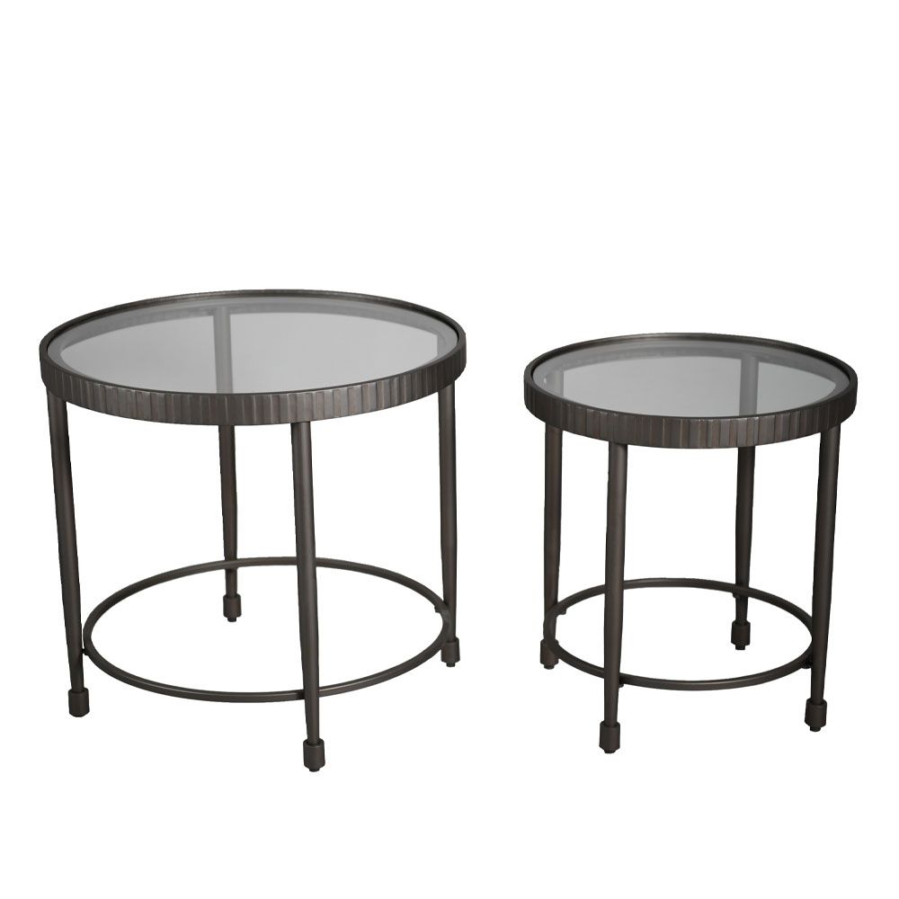 Set 2 masute de cafea DALGREN Ø50/65 x 55/60 CM