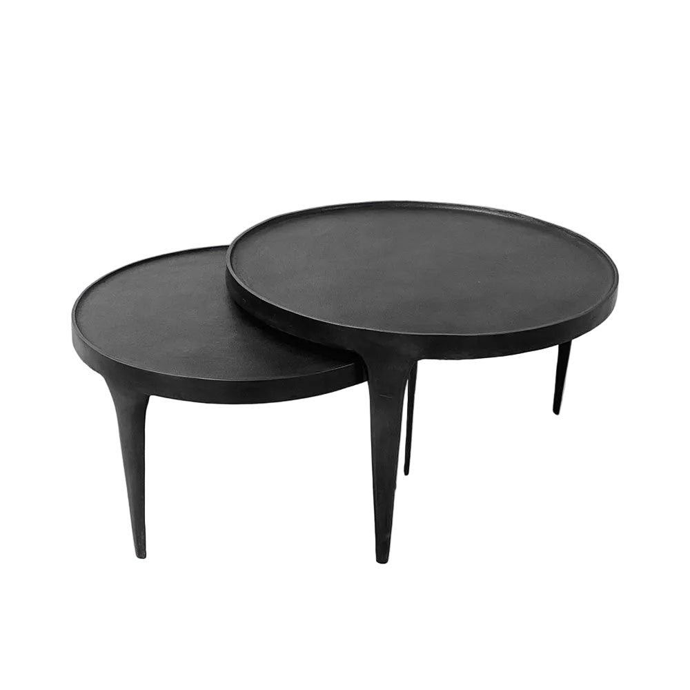 Set 2 masute de cafea BRIFORD Ø64/75 x 39/44 CM