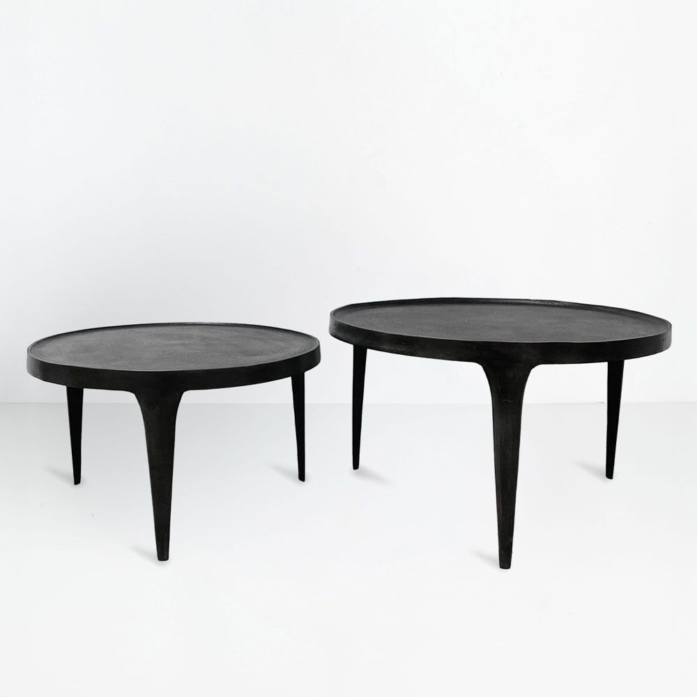 Set 2 masute de cafea BRIFORD Ø64/75 x 39/44 CM