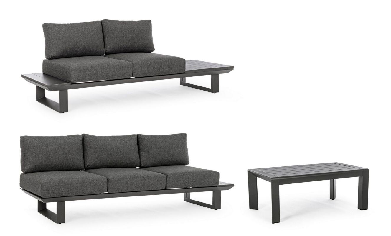 Set pentru exterior KONNOR CHARCOAL CORNER