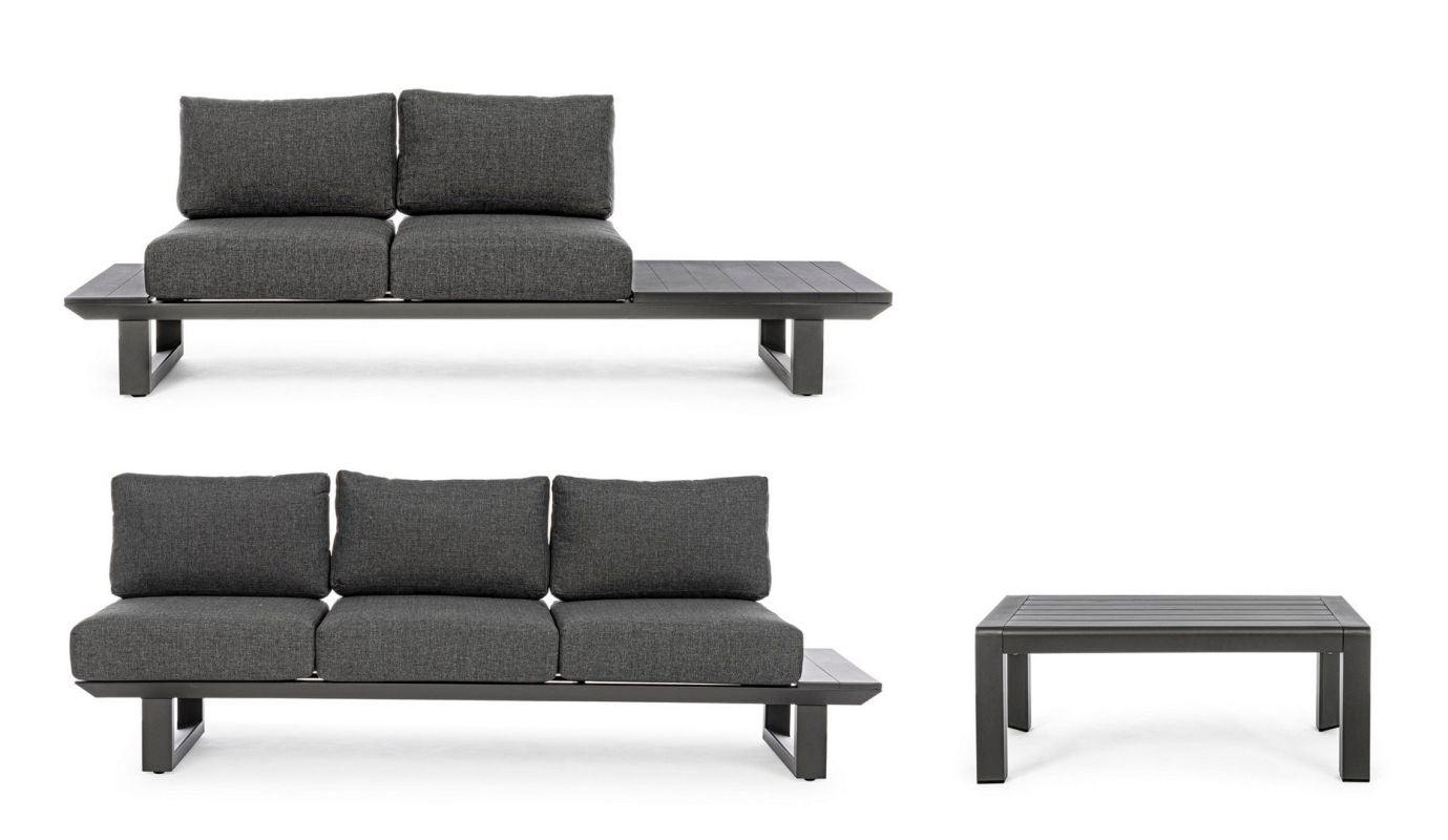 Set pentru exterior KONNOR CHARCOAL CORNER