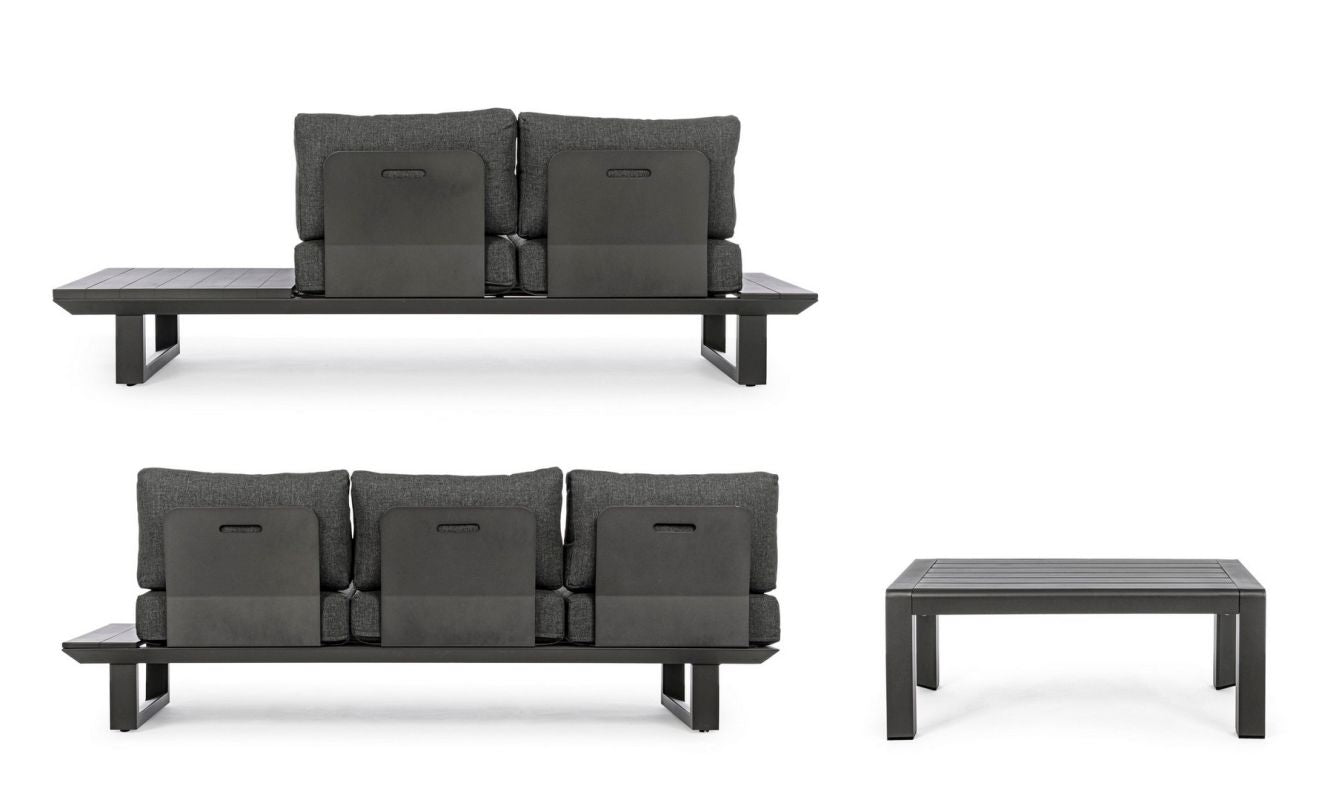 Set pentru exterior KONNOR CHARCOAL CORNER