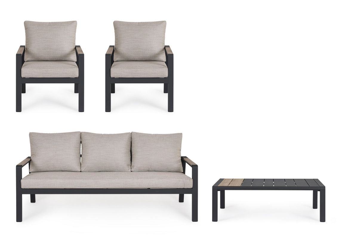 Set pentru exterior ELNA CHARCOAL 4PCS