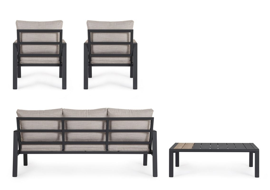 Set pentru exterior ELNA CHARCOAL 4PCS