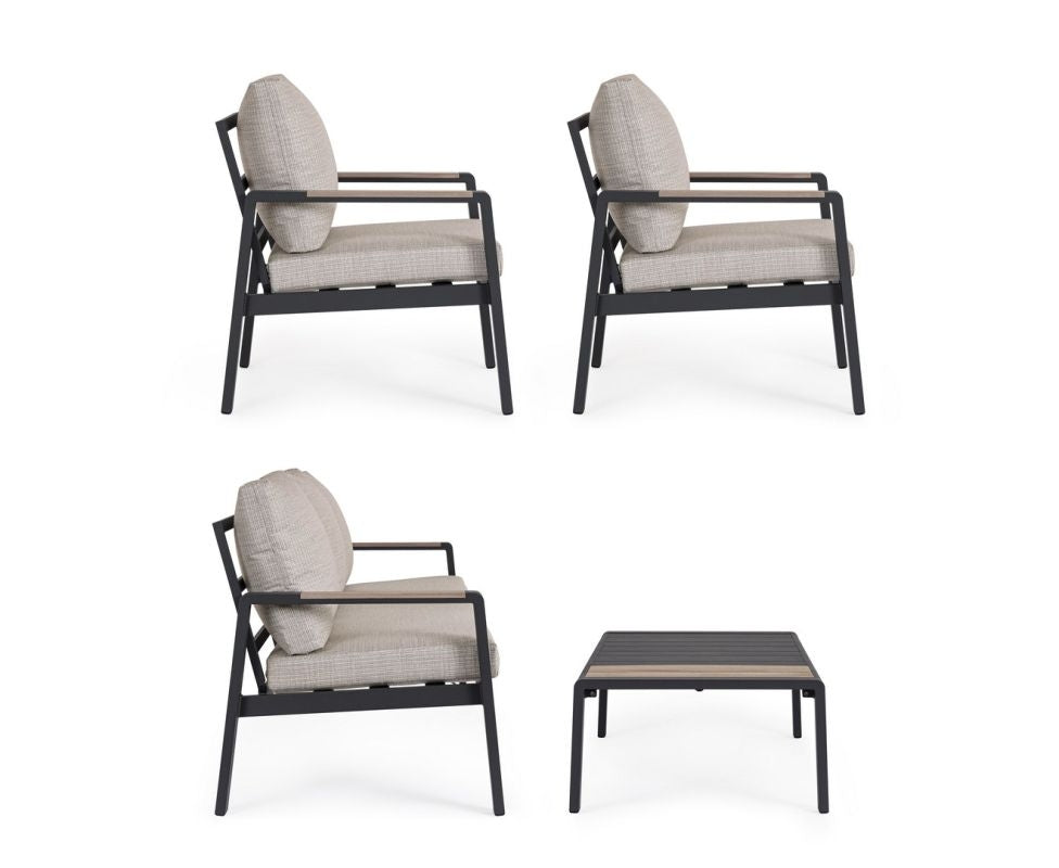 Set pentru exterior ELNA CHARCOAL 4PCS