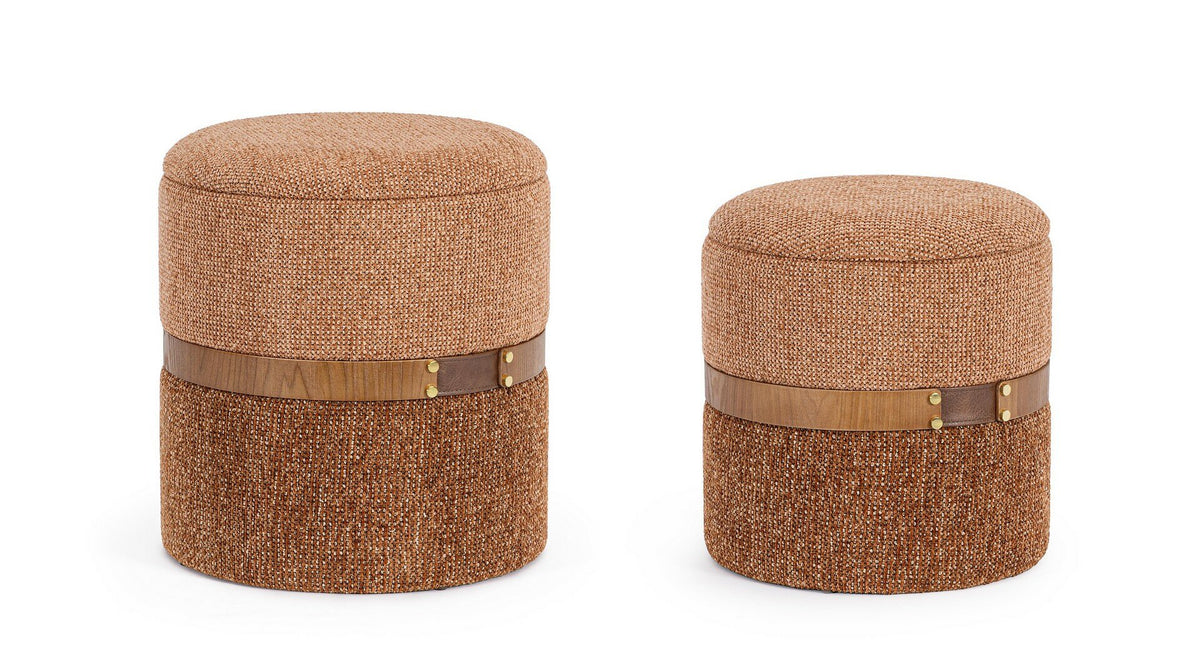 Set 2 taburete TALYA GINGER POUF