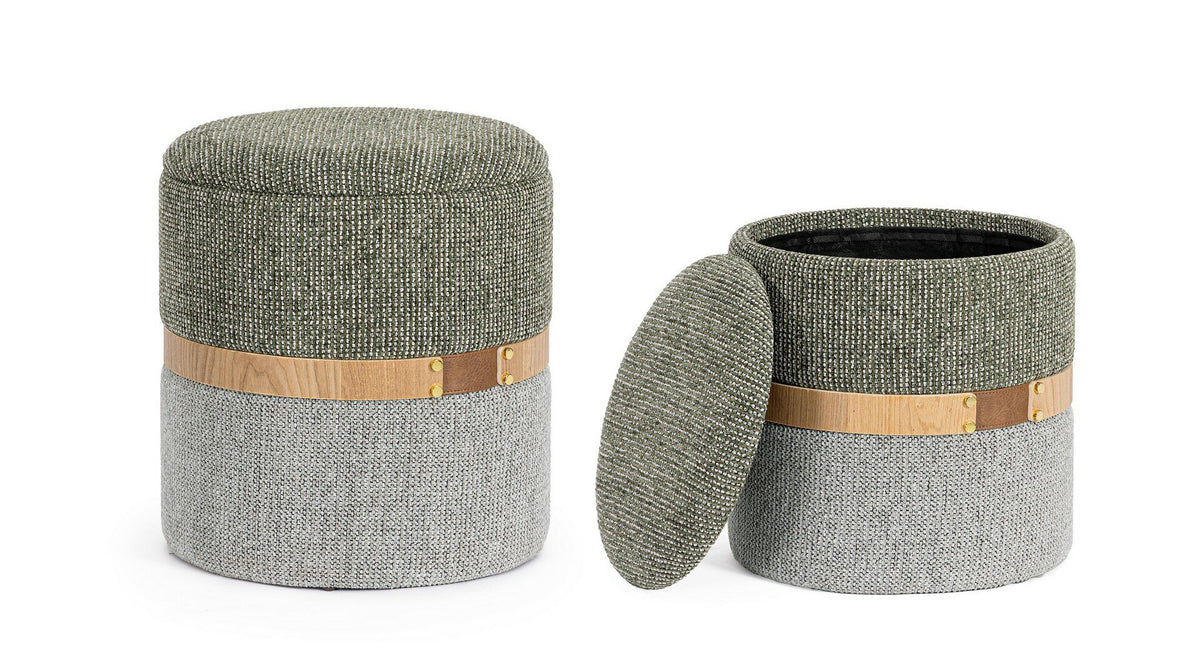 Set 2 taburete TALYA FOG POUF