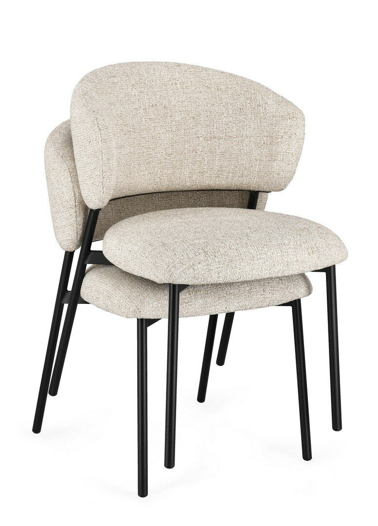 Scaun PRISCA BLACK/SAND