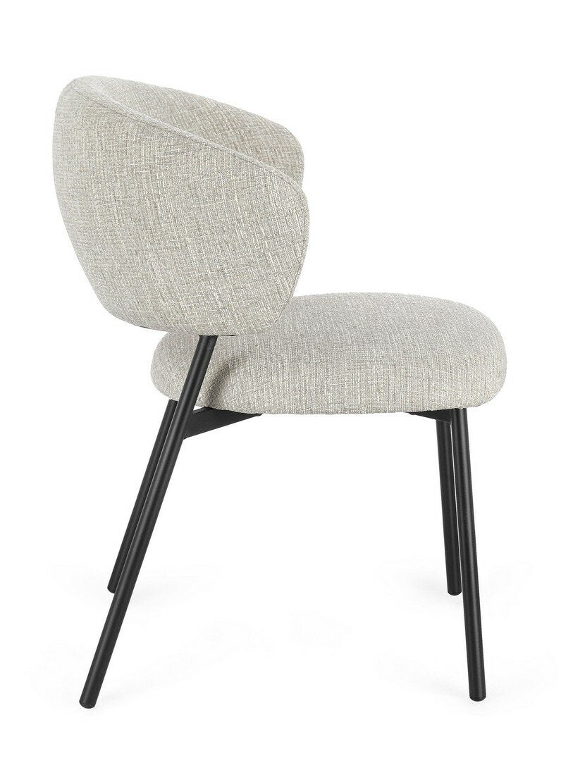 Scaun PRISCA BLACK/ROCK