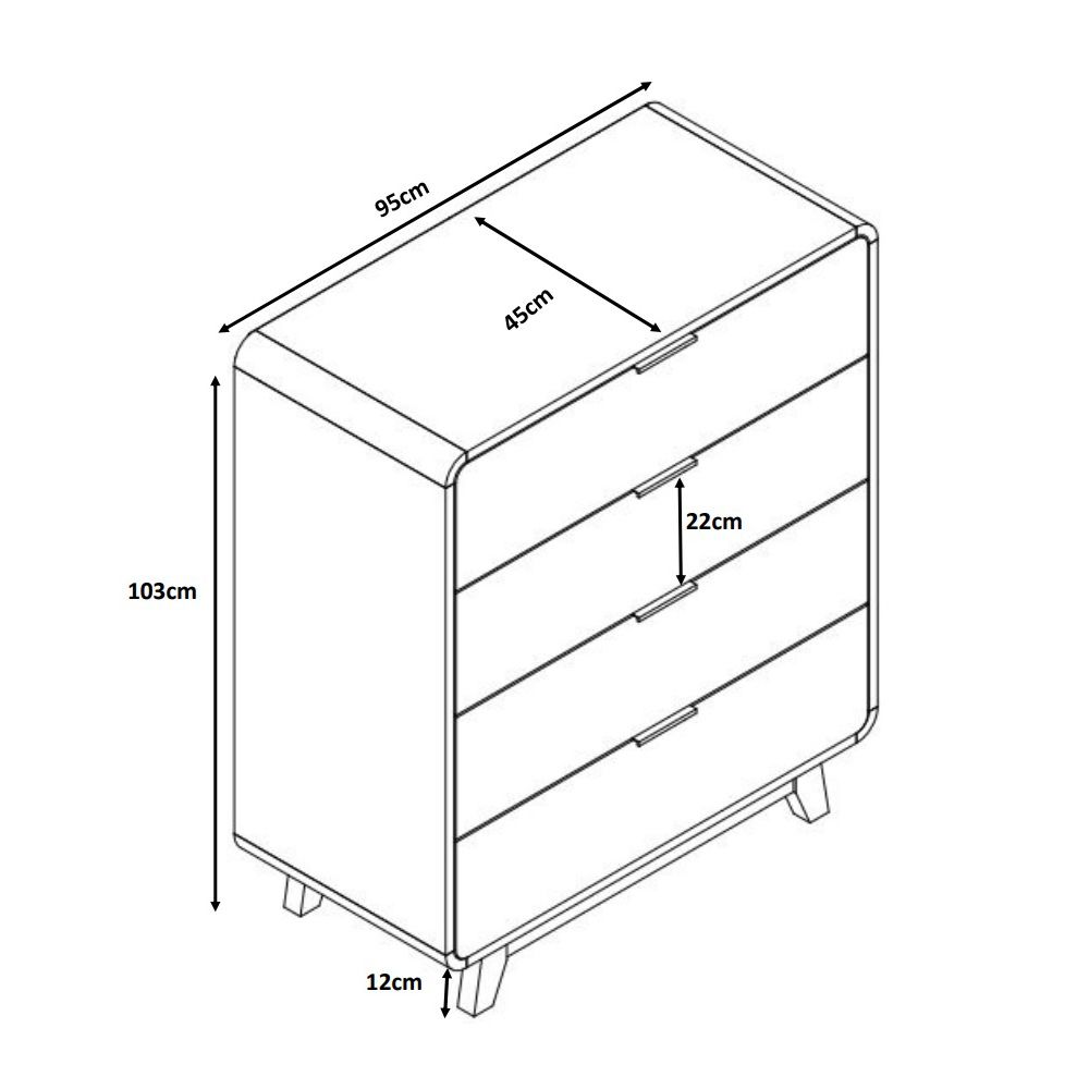 Comoda VONAR 95 x 45 x 103 CM