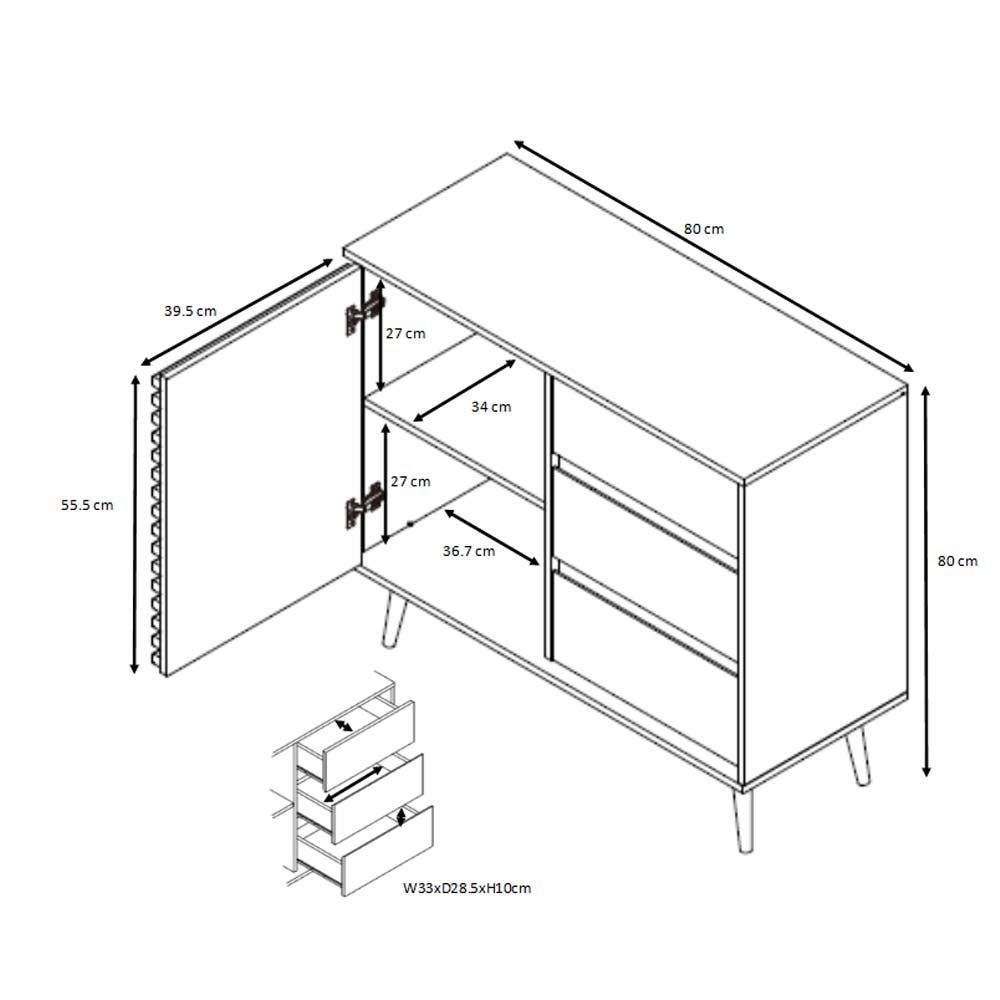 Comoda DOMUS 80 x 39 x 80 CM