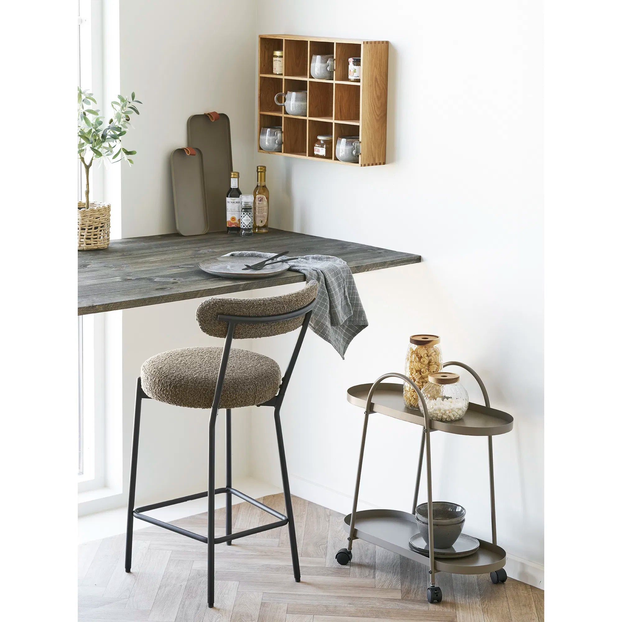 Scaun de bar FINLORA BOUCLE  H65 CM