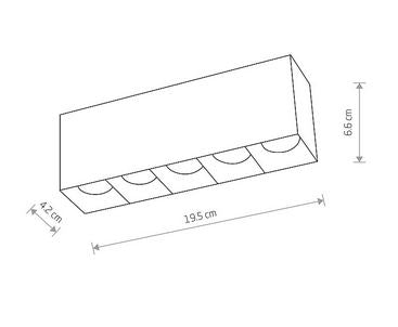 Spot aplicat ZEDOS BLACK 20W