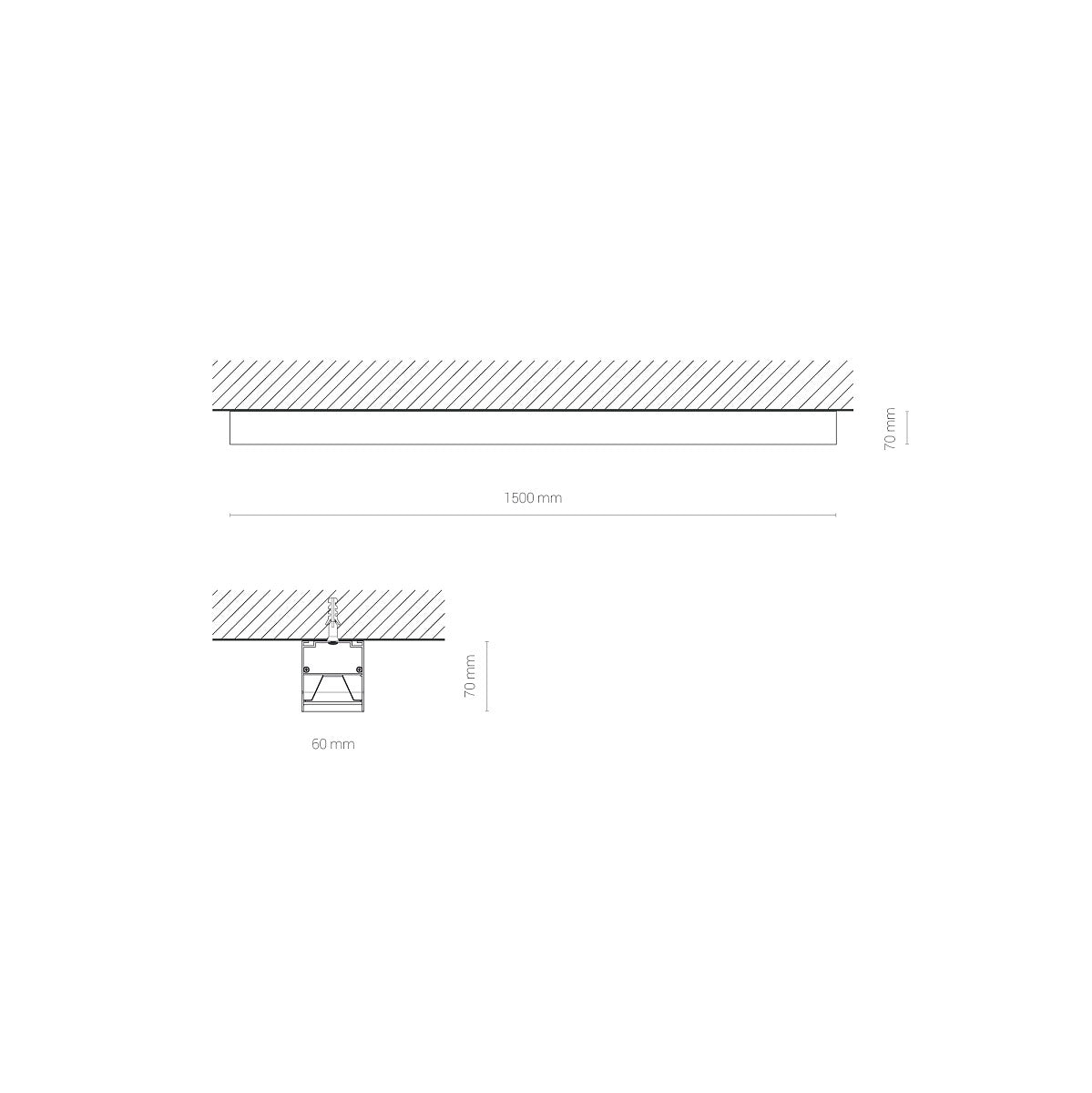 Plafoniera OFFICE LED 150CM 4000K