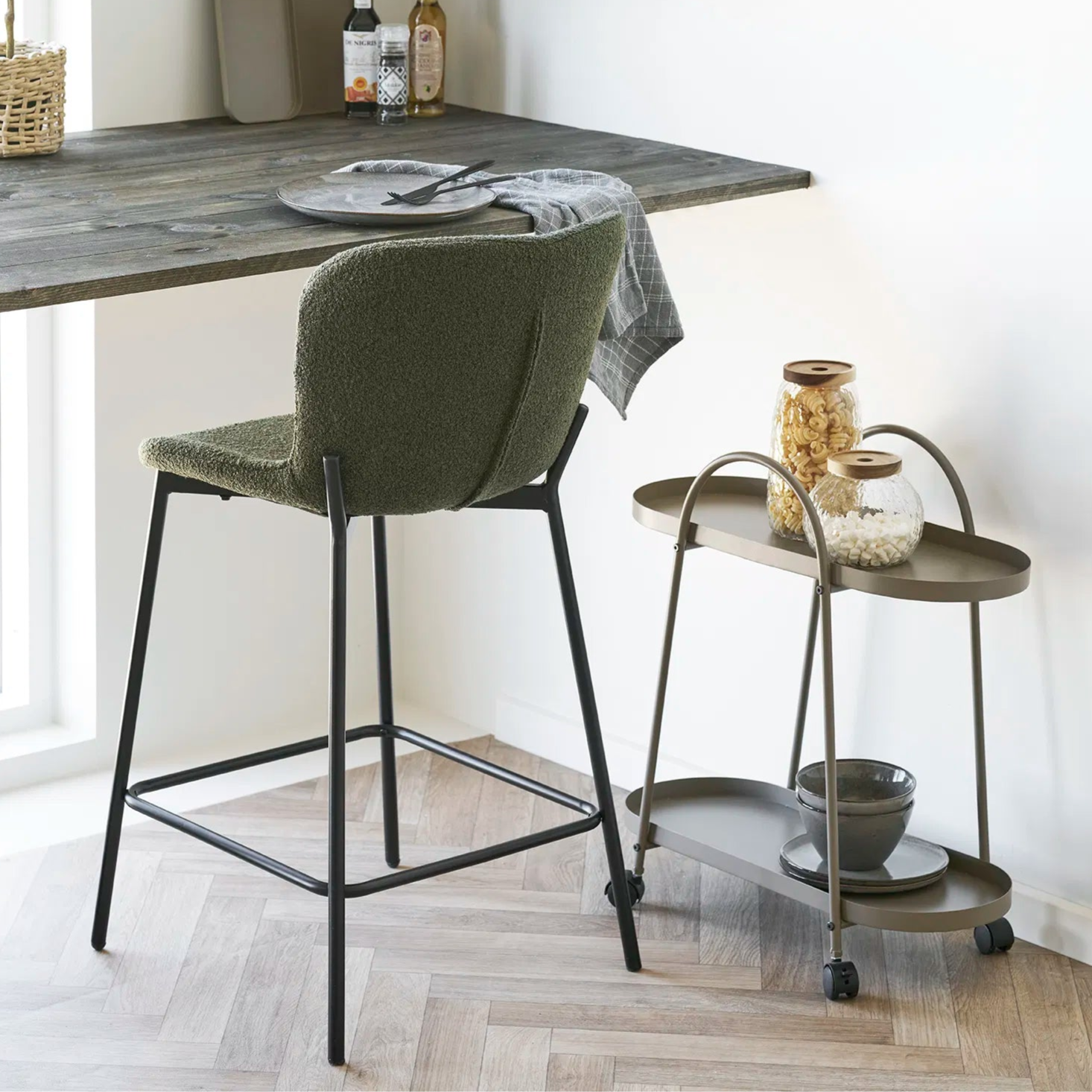 Scaun de bar RUST BOUCLE H65 CM