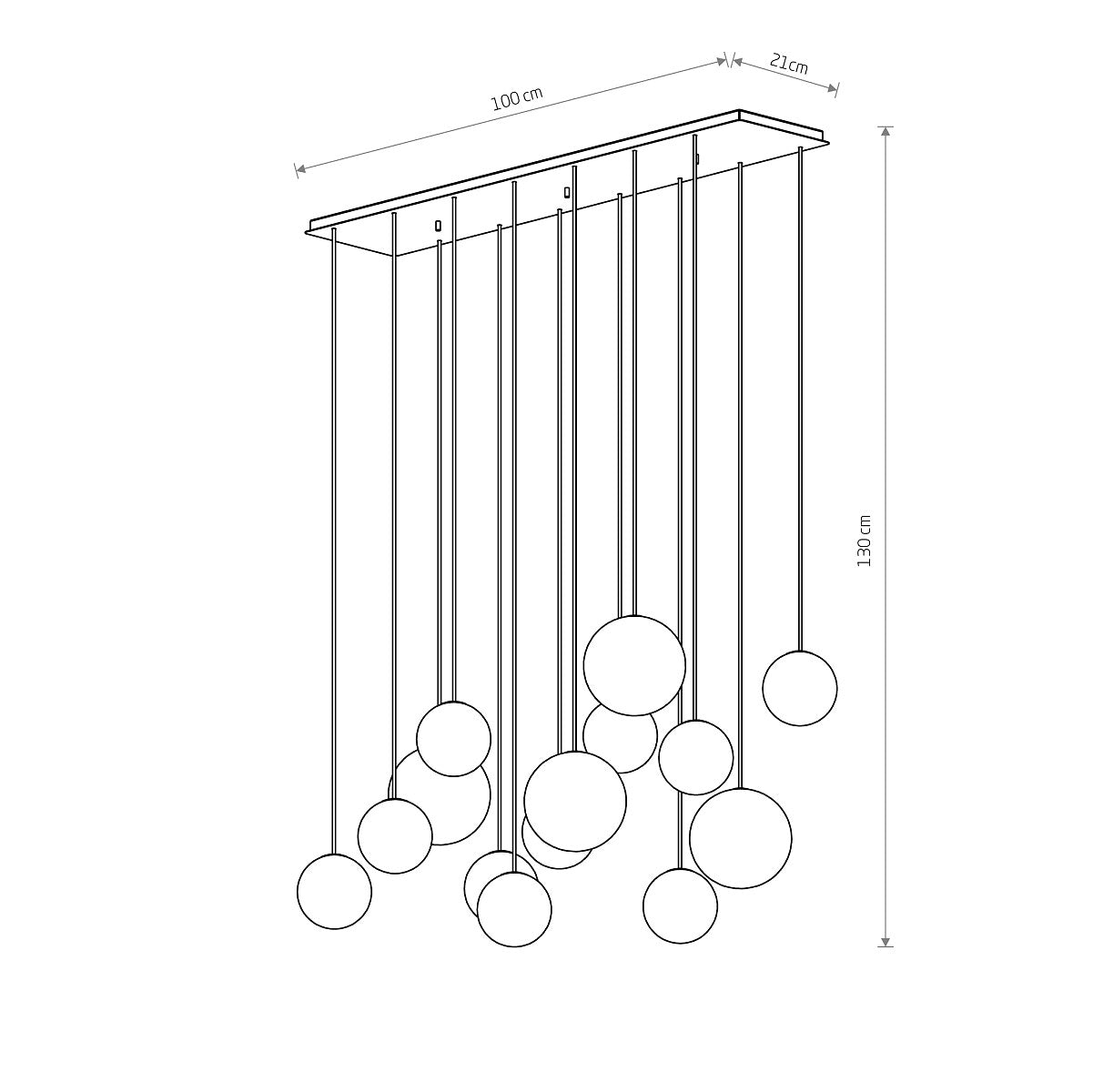 Lampa suspendata SILKA XIV