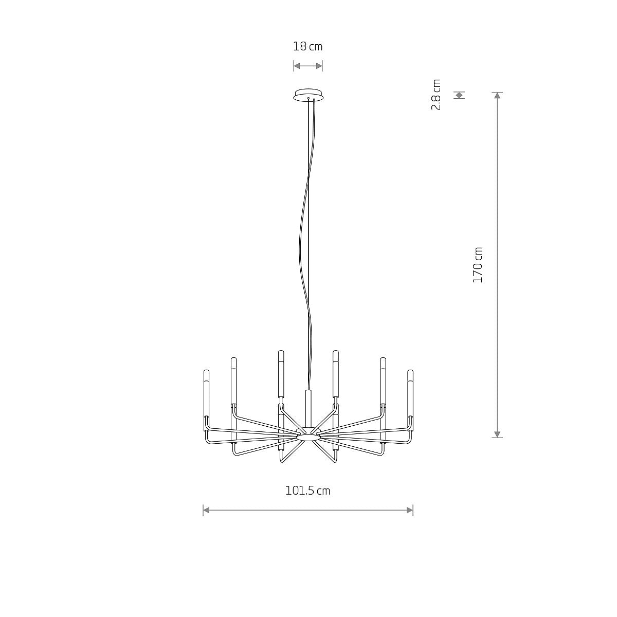 Lampa suspendata CORTA XII B
