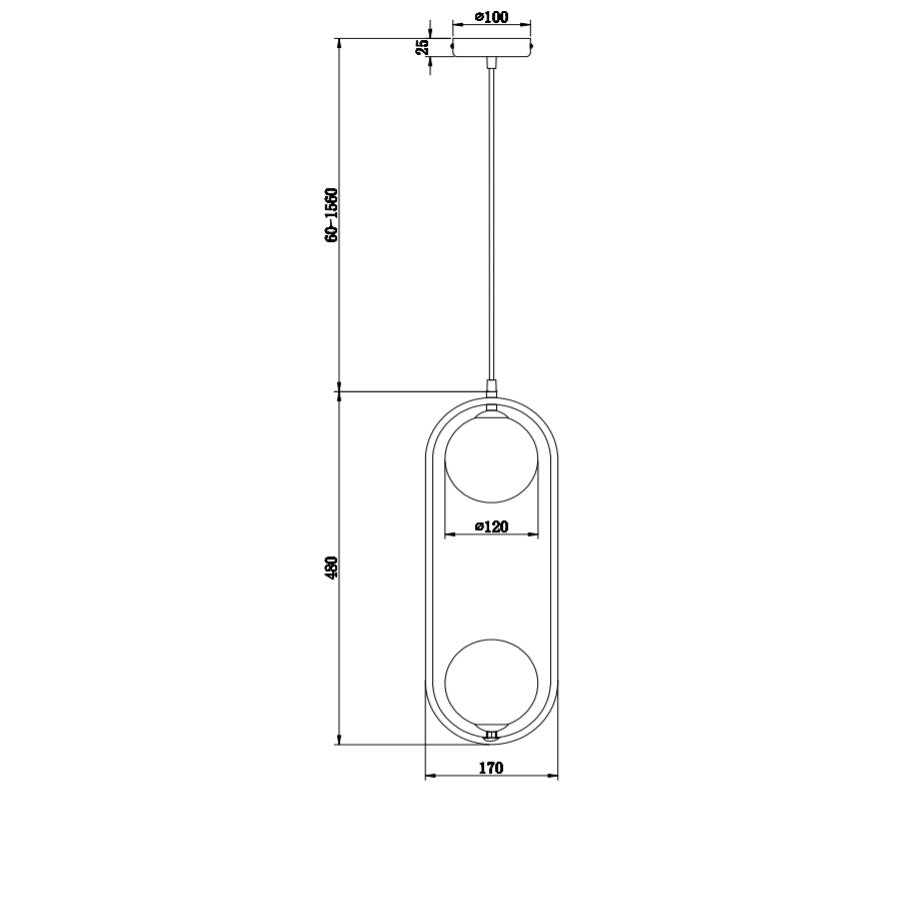 Lampă suspendată PARK 2L