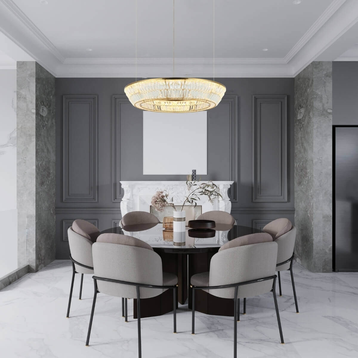 Lampa suspendata dimabila LARIS ANTIQUE BRASS 55W