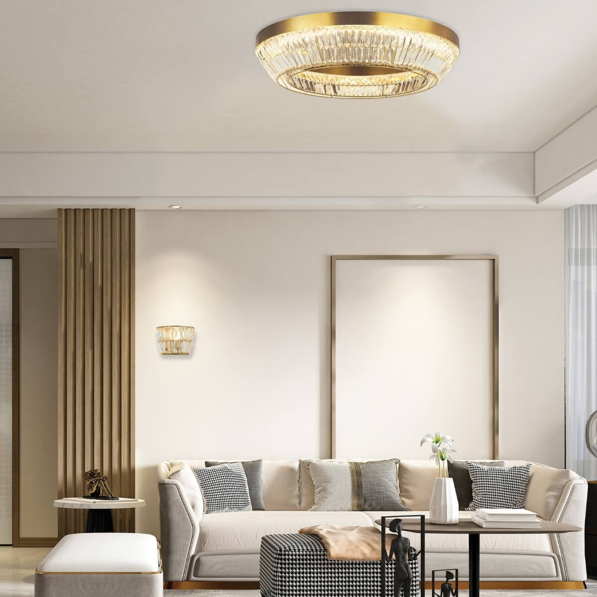 Plafoniera dimabila LARIS ANTIQUE BRASS 55W