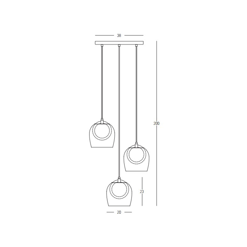 Lampa suspendata JOLIN TRIO