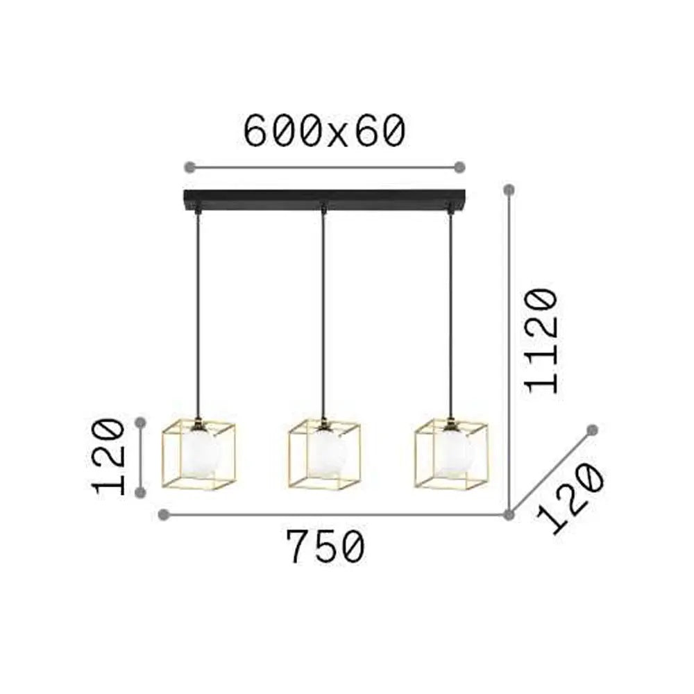 Lampa suspendata BECKMAN BRASS TRIO LINIAR