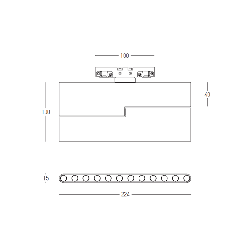 Proiector sina magnetica ultra silm 3MM ALMA BRASS
