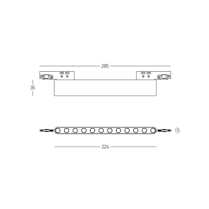 Proiector sina magnetica ultra silm 3MM LENA POINTS 22CM