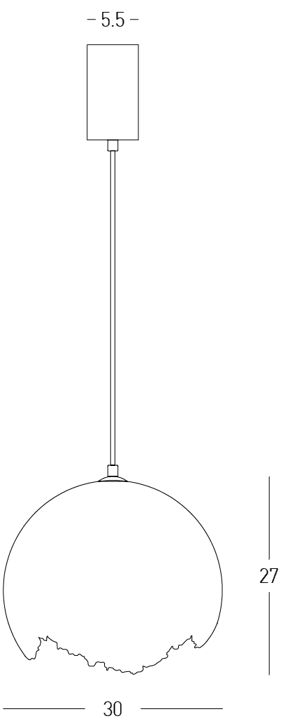 Lampa suspendata MUNAR 30 CM