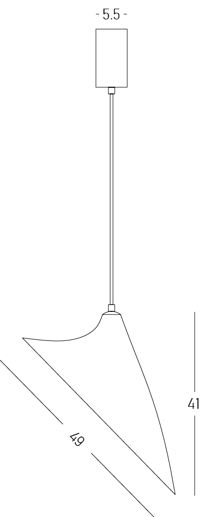 Lampa suspendata DANTEL 49 CM