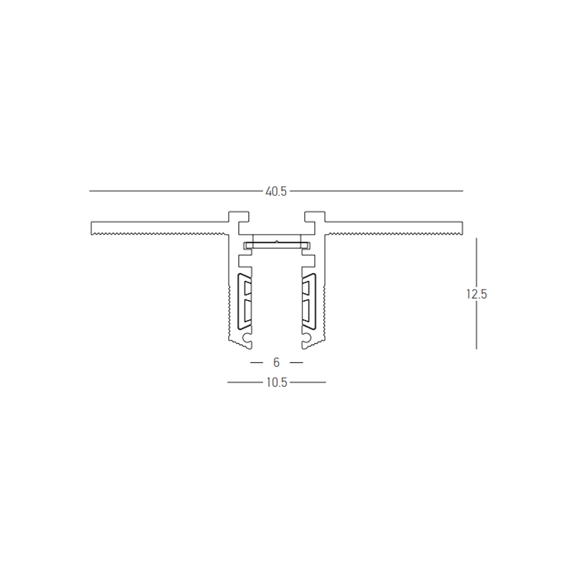 Sina magnetica incastrata ULTRA SLIM 6MM BLACK