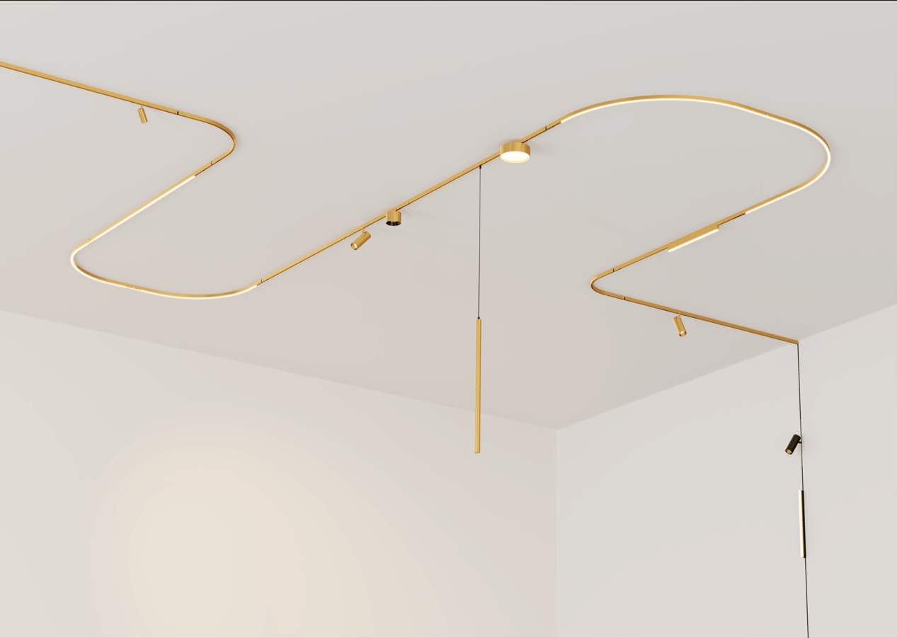 Proiector 24V sina magnetica ultra silm 6MM DOMOS ANTIQUE BRASS