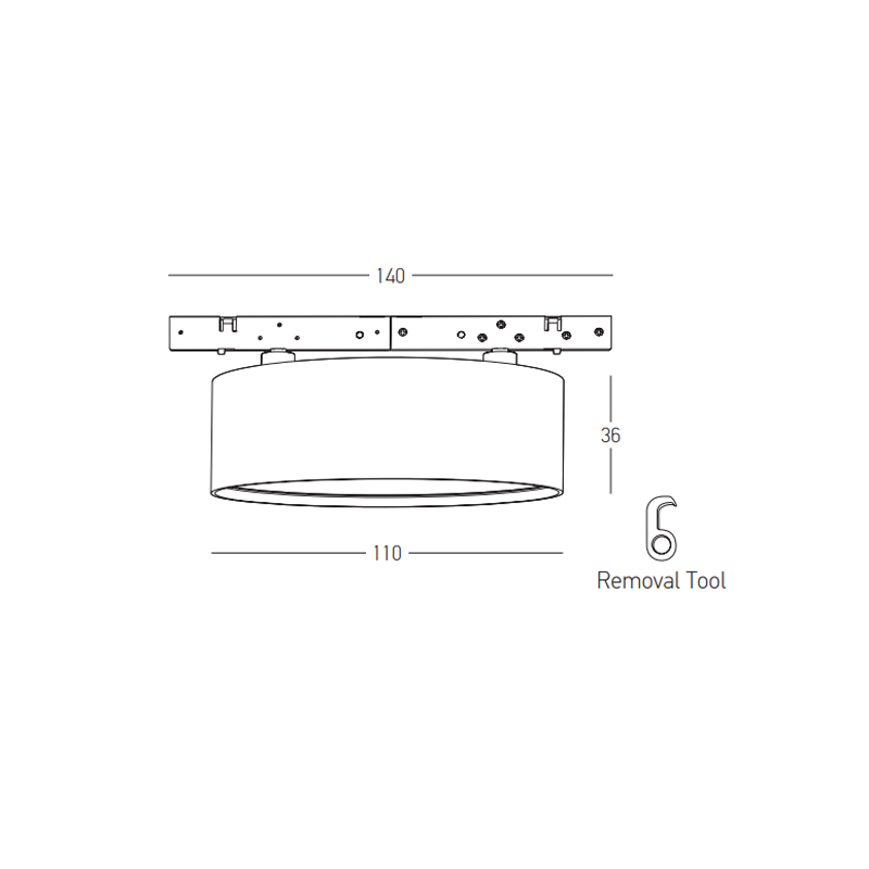 Proiector 24V sina magnetica ultra silm 6MM FARES ANTIQUE BRASS