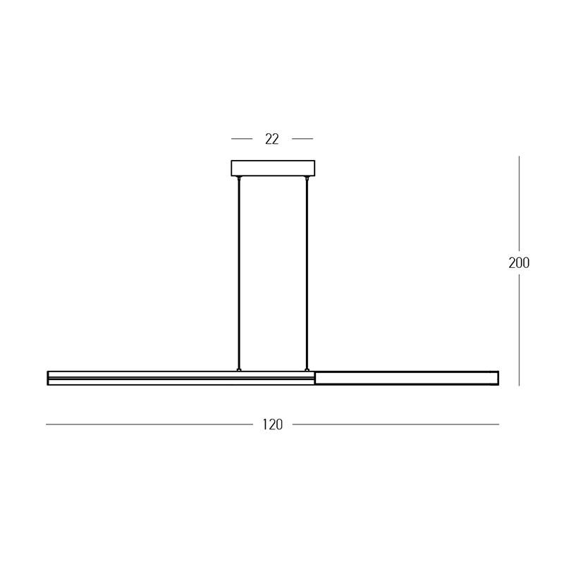 Lampa suspendata LARET BLACK/BRASS