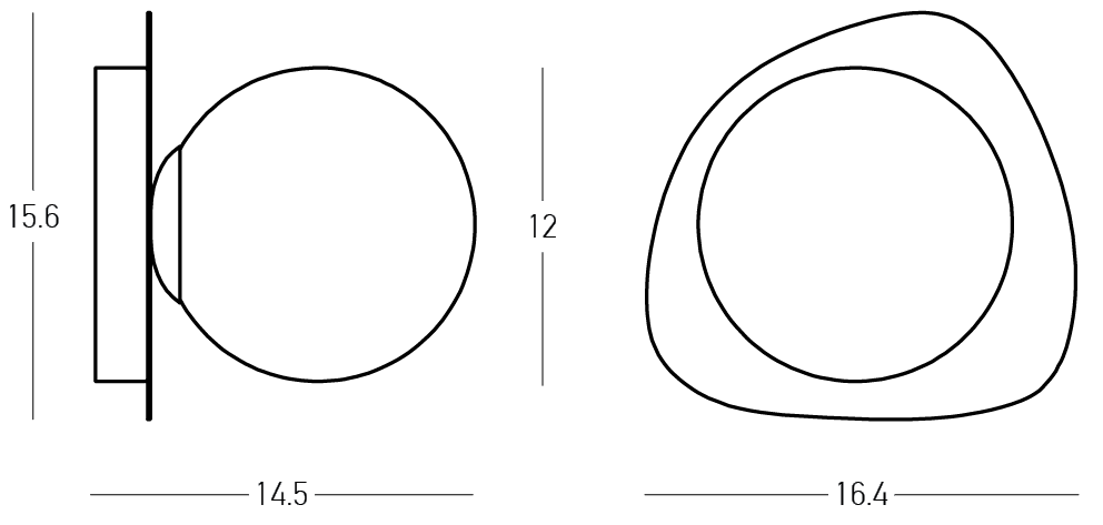 Aplica de perete AUGIAS 16 CM