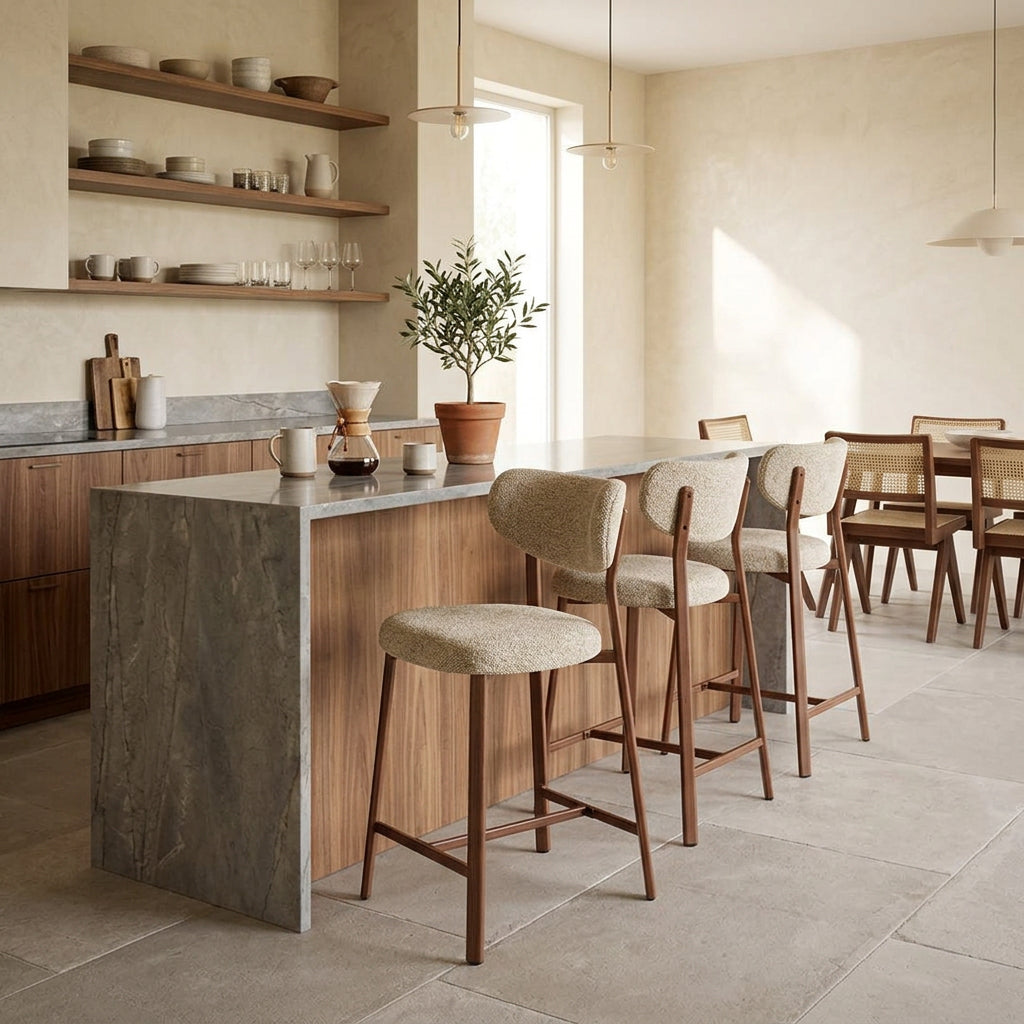 Scaun de bar SEDILE BROWN LEGS H65 CM