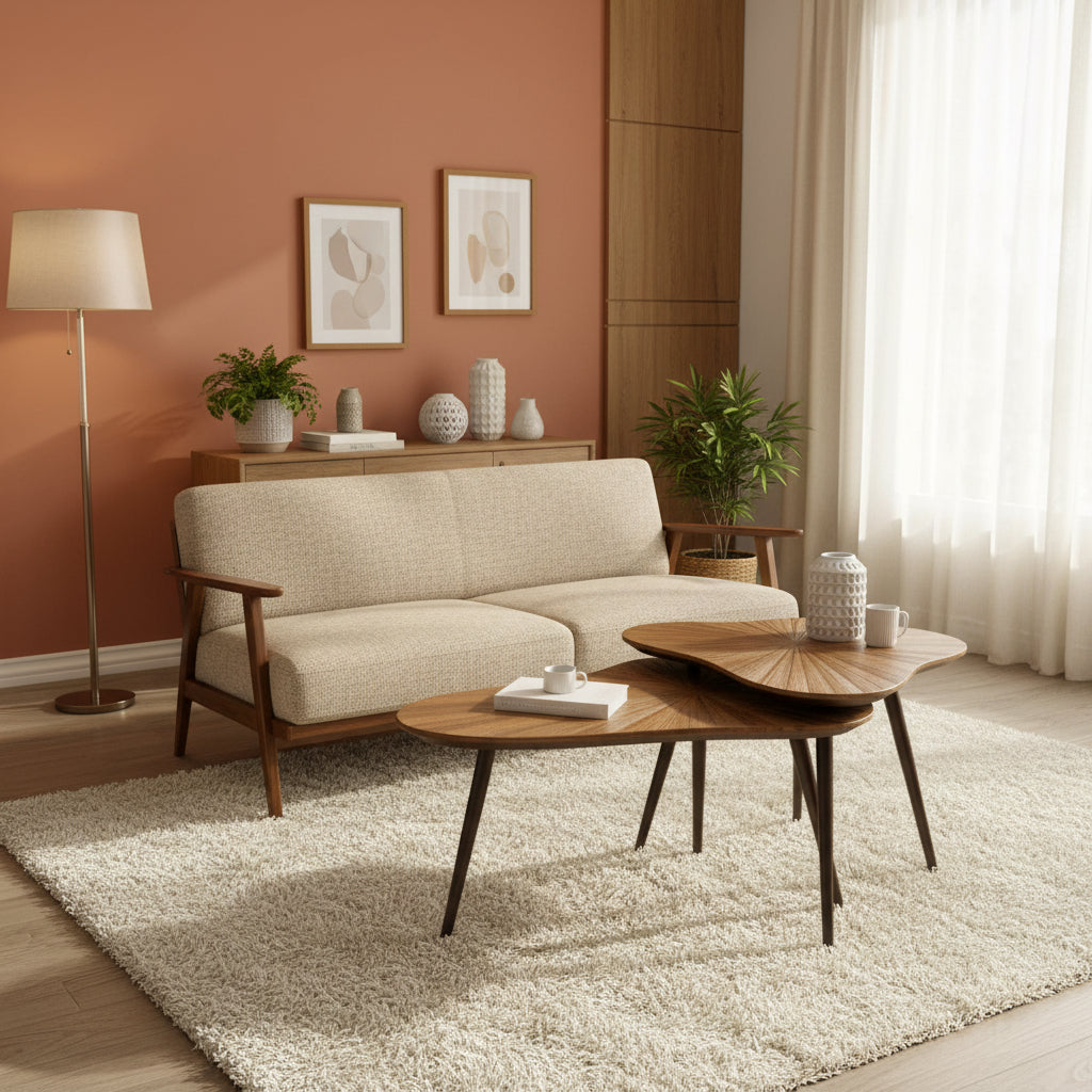 Set 2 masute de cafea FORSA 78x57x35/76x49x43 CM