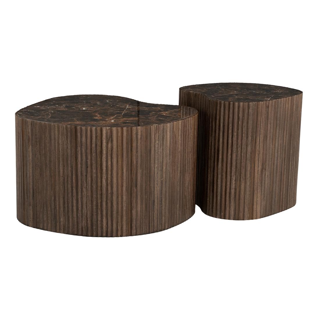 Set 2 masute de cafea CORSIN HEARTS 60x37/42x42 CM
