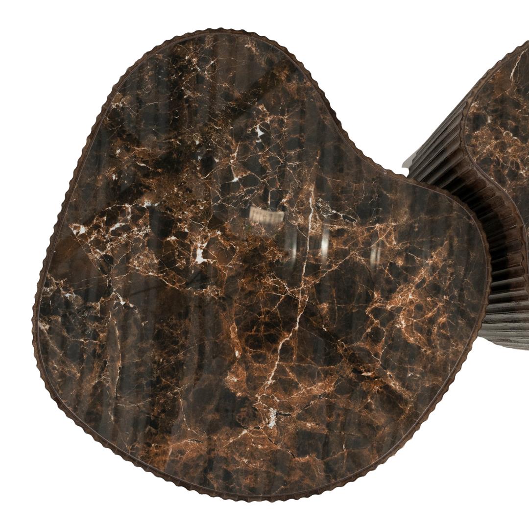 Set 2 masute de cafea CORSIN HEARTS 60x37/42x42 CM