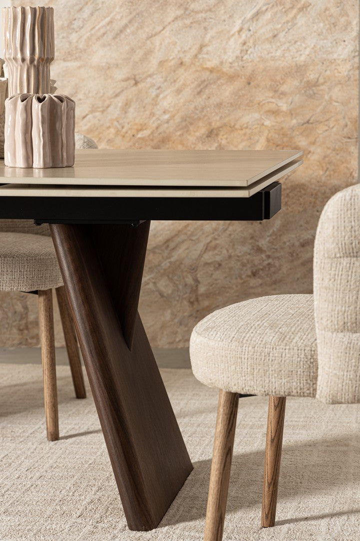 Masa extensibila DELIRA BEIGE 200(300) x 100 CM