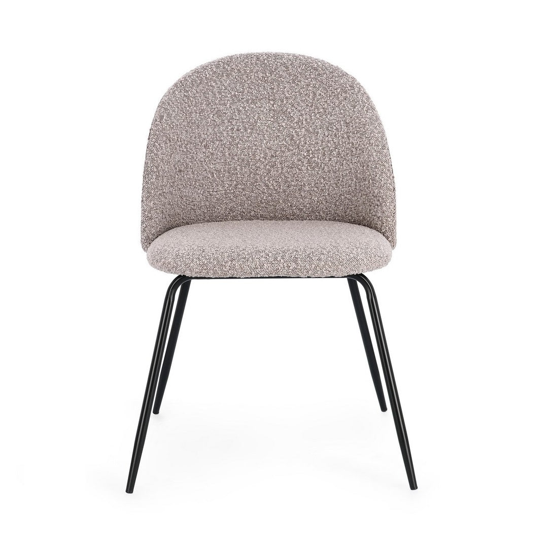 Set scaune 3+1 gratis TANIA BLACK BOUCLE IVORY