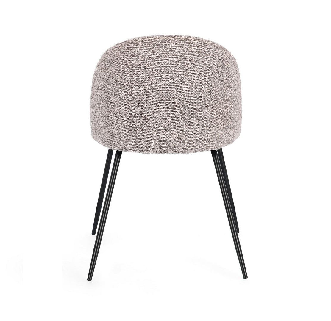 Set scaune 3+1 gratis TANIA BLACK BOUCLE IVORY