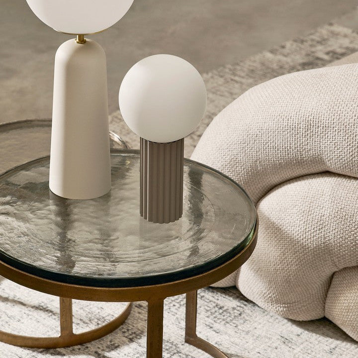 Set 2 masute de cafea NORELA BRASS Ø38/54 x 35/42 CM